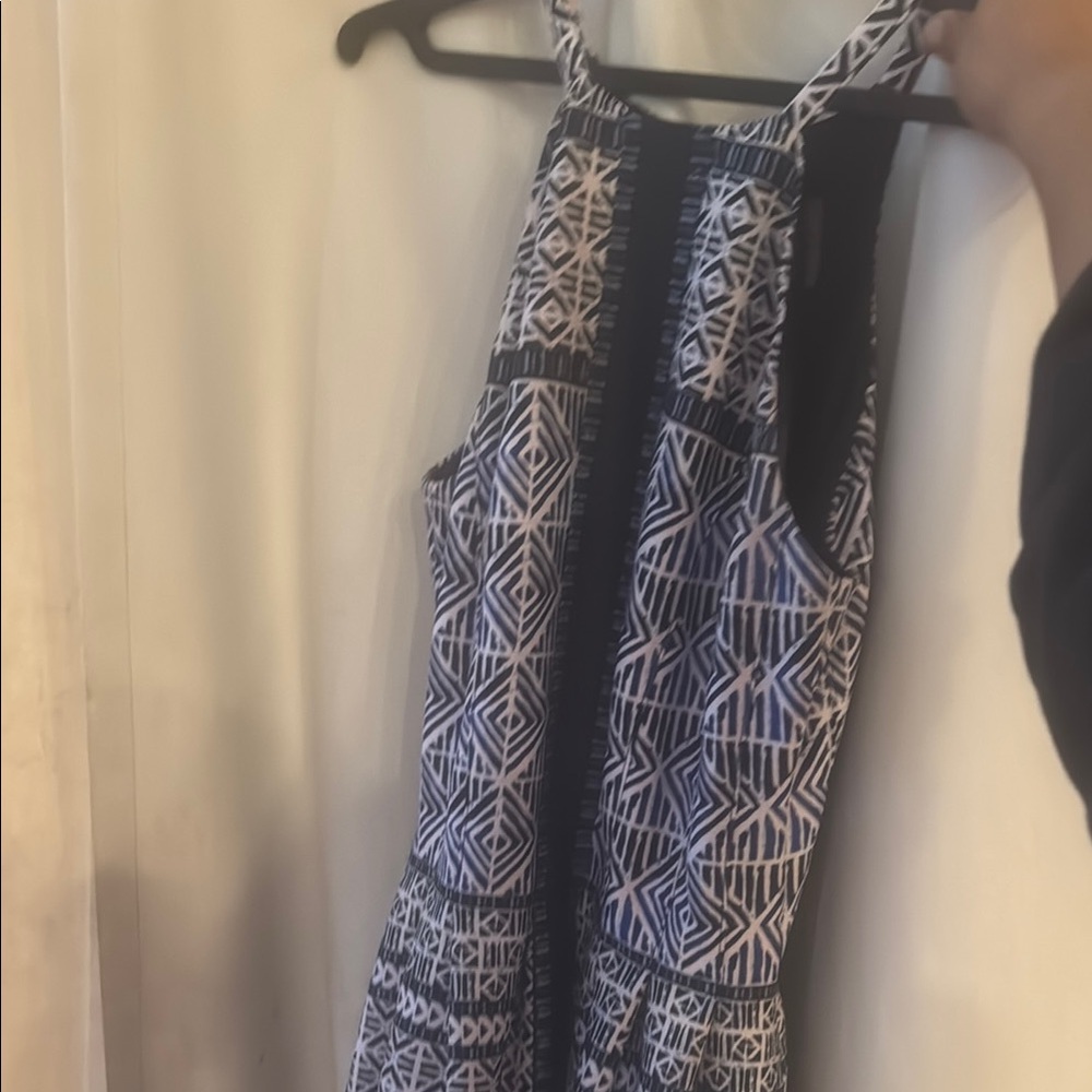 Vince Camuto Blue and White Halter Maxi Sundress